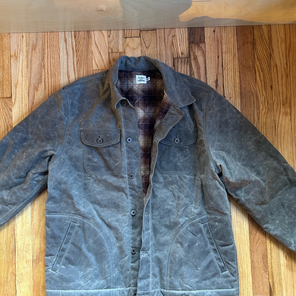 Flannel Lined Quilted Waxed Rancher Jacket